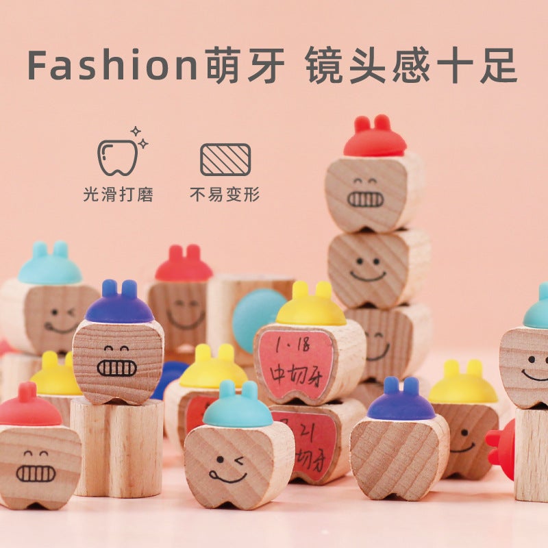 Wooden Deciduous Tooth Box Beech Tooth House For Boys And Girls Deciduous Tooth Storage Box Deciduous Tooth Storage Box - Image 3