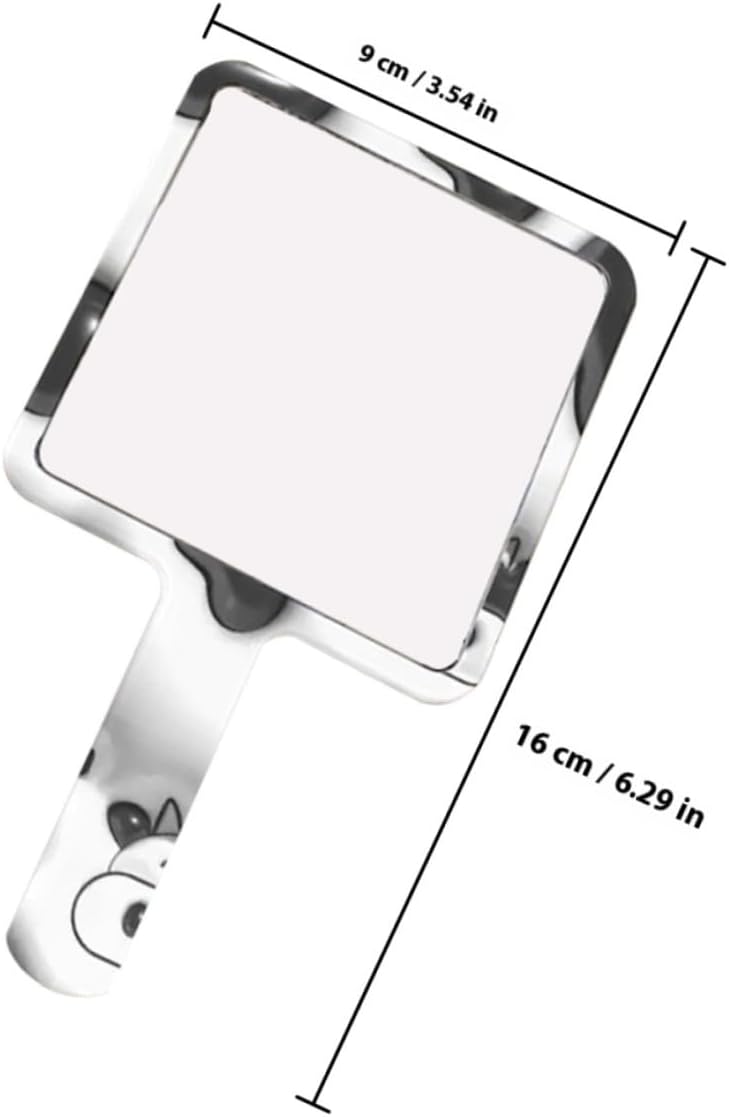 GALPADA Handheld Makeup Mirror Portable Small Square Cosmetic Mirror with Handle for On-The-go Use - Image 2