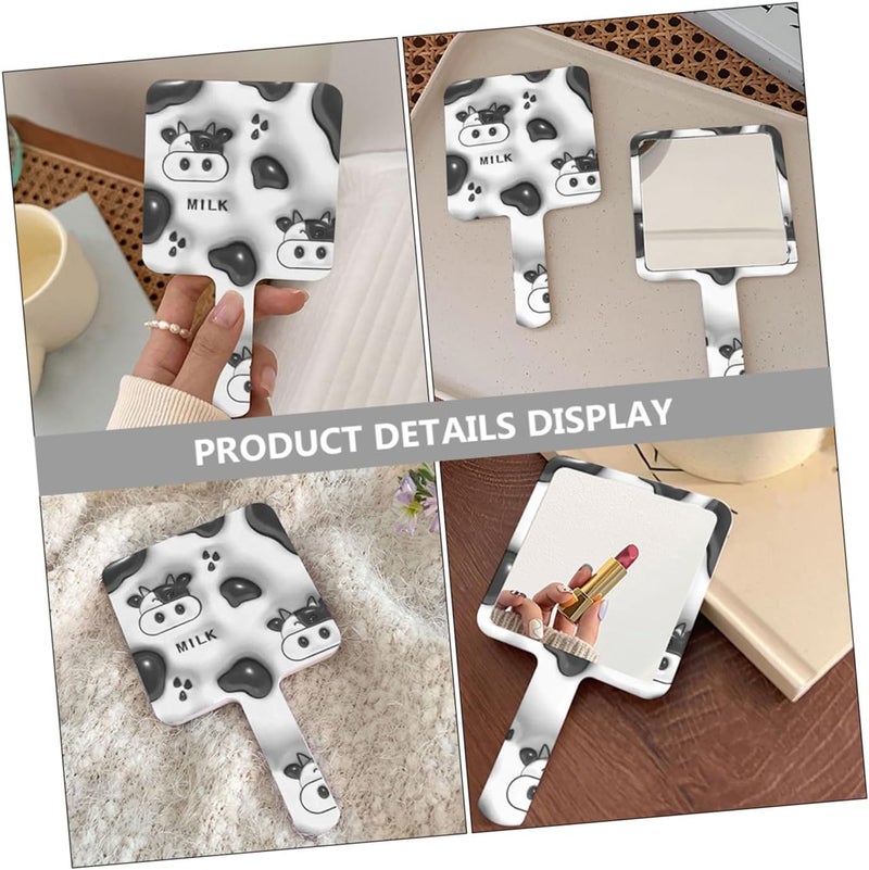 GALPADA Handheld Makeup Mirror Portable Small Square Cosmetic Mirror with Handle for On-The-go Use - Image 3