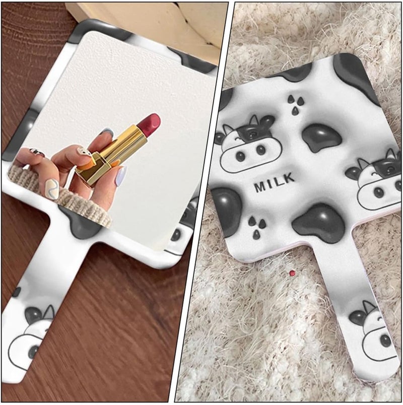 GALPADA Handheld Makeup Mirror Portable Small Square Cosmetic Mirror with Handle for On-The-go Use - Image 4