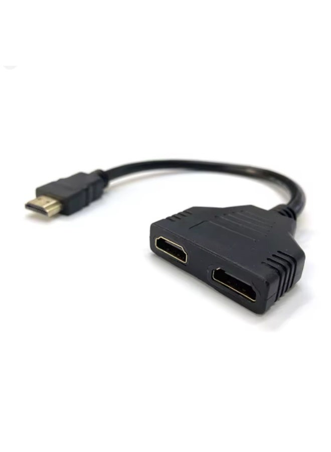 Input 2 HDMI Compatible Splitter Cable HD 1080P Video Switcher Adapter Output Port Hub For X-box PS3/4 DVD HDTV PC Laptop TV - Image 1