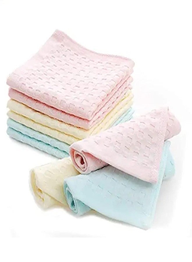 TENDSY Women's, Girl's, Kid's And Baby's Plain Handkerchief/Rumal/Face Towel - Soft And Super Absorbent 100% Cotton Hanky (Light Color) (Size 25x25 cm) (6) - Image 1