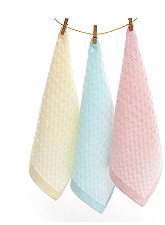 TENDSY Women's, Girl's, Kid's And Baby's Plain Handkerchief/Rumal/Face Towel - Soft And Super Absorbent 100% Cotton Hanky (Light Color) (Size 25x25 cm) (6) - Image 3