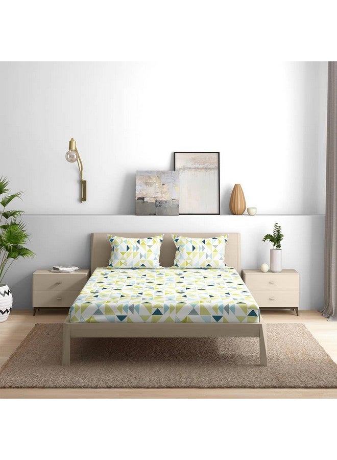 Wakefit شراشف سرير قطنية من ويكفيت | شراشف مطاطية 160 TC، شراشف سرير ملكي مع 2 غطاء وسادة | متاهة - 78x60 بوصة - Image 4