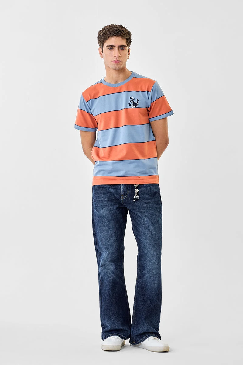 SNITCH Stripes Regular Fit T-Shirt