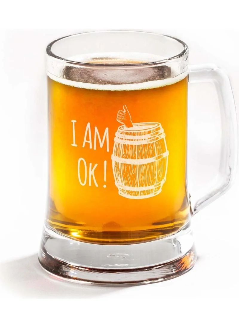 Hediye Sepeti Gift Basket I Am Ok! Designed Argentinian Beer Glass