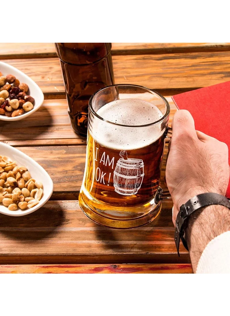 Hediye Sepeti Gift Basket I Am Ok! Designed Argentinian Beer Glass