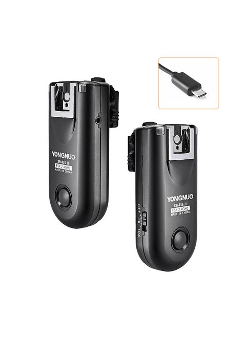 RF603II S2 2.4G Wireless Flash Trigger Transmitter 16 Channels 100M Transmission Range Replacement for Sony A9/A71II/A7R3/A7M3/A7S3/A7/A7R2/A7M2/A7S2/A7R/A7S/A7/A6500/A6300/A6400/A6000/A5100