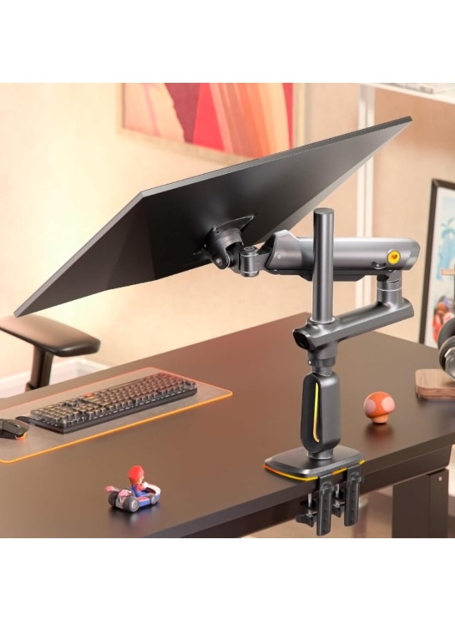 NB NORTH BAYOU Extra Height Gaming Monitor Arm – Long Reach, Heavy Duty – Fits 32 to 60 Inches Screens – Adjustable Multi-Angle Arm with RGB Light – VESA 75/100 – Up to 20 kg Load - Image 1