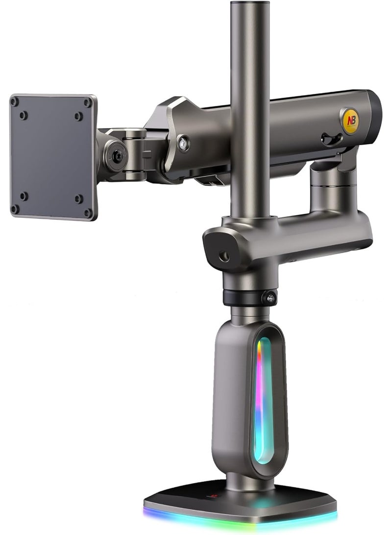 NB NORTH BAYOU Extra Height Gaming Monitor Arm – Long Reach, Heavy Duty – Fits 32 to 60 Inches Screens – Adjustable Multi-Angle Arm with RGB Light – VESA 75/100 – Up to 20 kg Load - Image 3