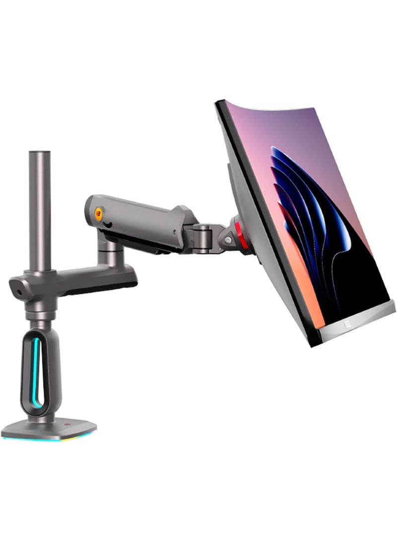 NB NORTH BAYOU Extra Height Gaming Monitor Arm – Long Reach, Heavy Duty – Fits 32 to 60 Inches Screens – Adjustable Multi-Angle Arm with RGB Light – VESA 75/100 – Up to 20 kg Load - Image 4