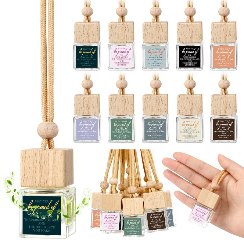 Funnymoom 50 Pcs Appreciation Gift for Coworker Empty Hanging Car Air Freshener Diffuser Bulk May You Be Proud of The Work Thank You Glass Bottles Gifts for Staff Team Intern Teacher - Image 1