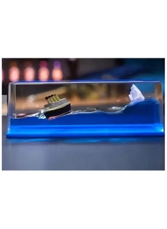 ProOne Unsinkable Cruise Ship Fluid Paperweight | Mesmerizing Floating Desk Decor | Elegant Liquid Motion Display | Unique Office & Home Gift | Premium Collectible Showpiece  - Image 1