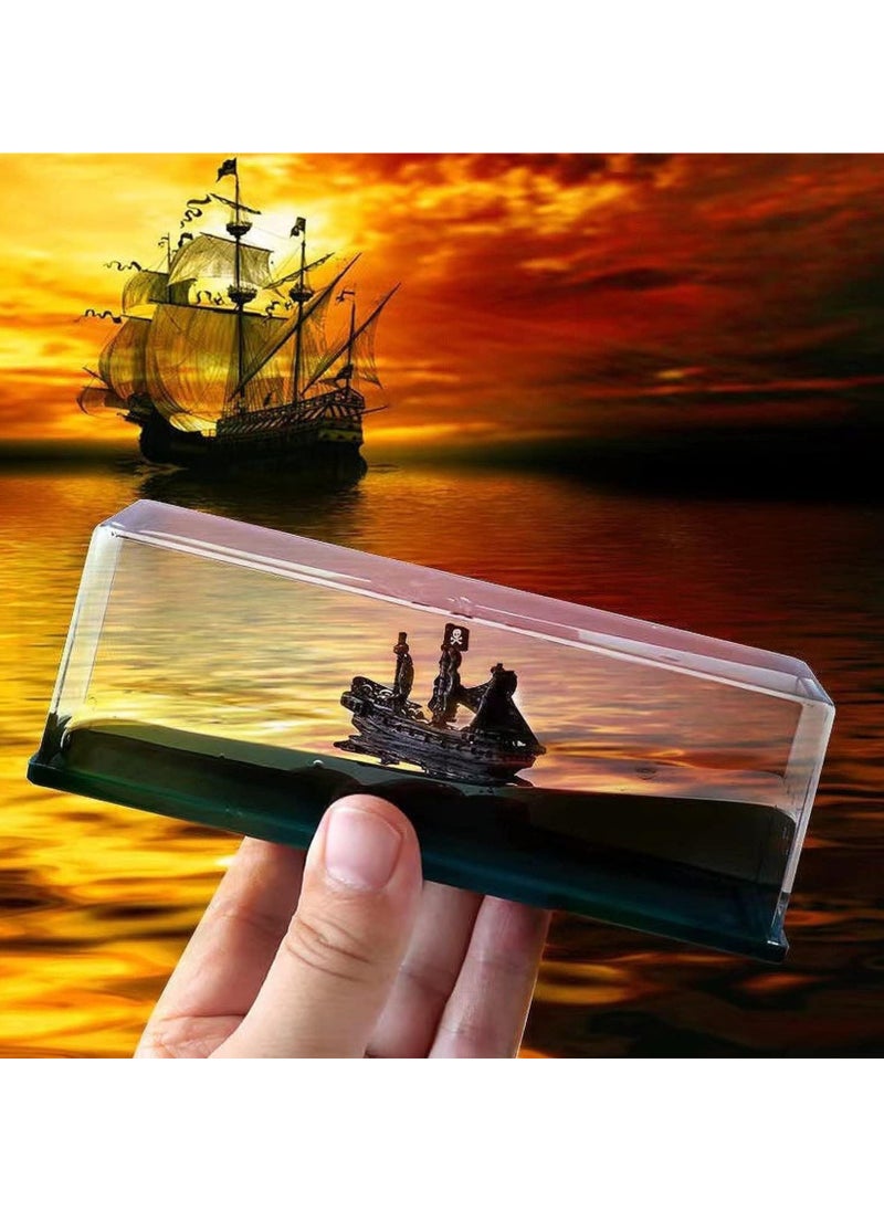 ProOne - Unsinkable Cruise Ship Fluid Paperweight | Mesmerizing Floating Desk Decor | Elegant Liquid Motion Display | Unique Office & Home Gift | Premium Collectible Showpiece - Image 1