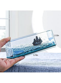 ProOne Unsinkable Cruise Ship Fluid Paperweight | Mesmerizing Floating Desk Decor | Elegant Liquid Motion Display | Unique Office & Home Gift | Premium Collectible Showpiece  - Image 4