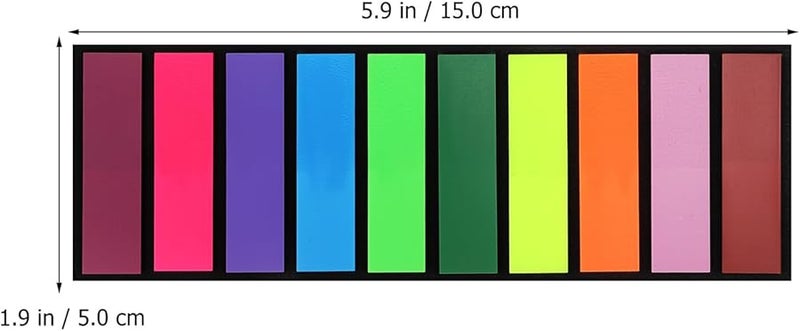 Tehaux 6 حزمة علامات صفحات فلورية ذاتية اللصق وسادات ملونة زاهية للكتب والمستندات - Image 4