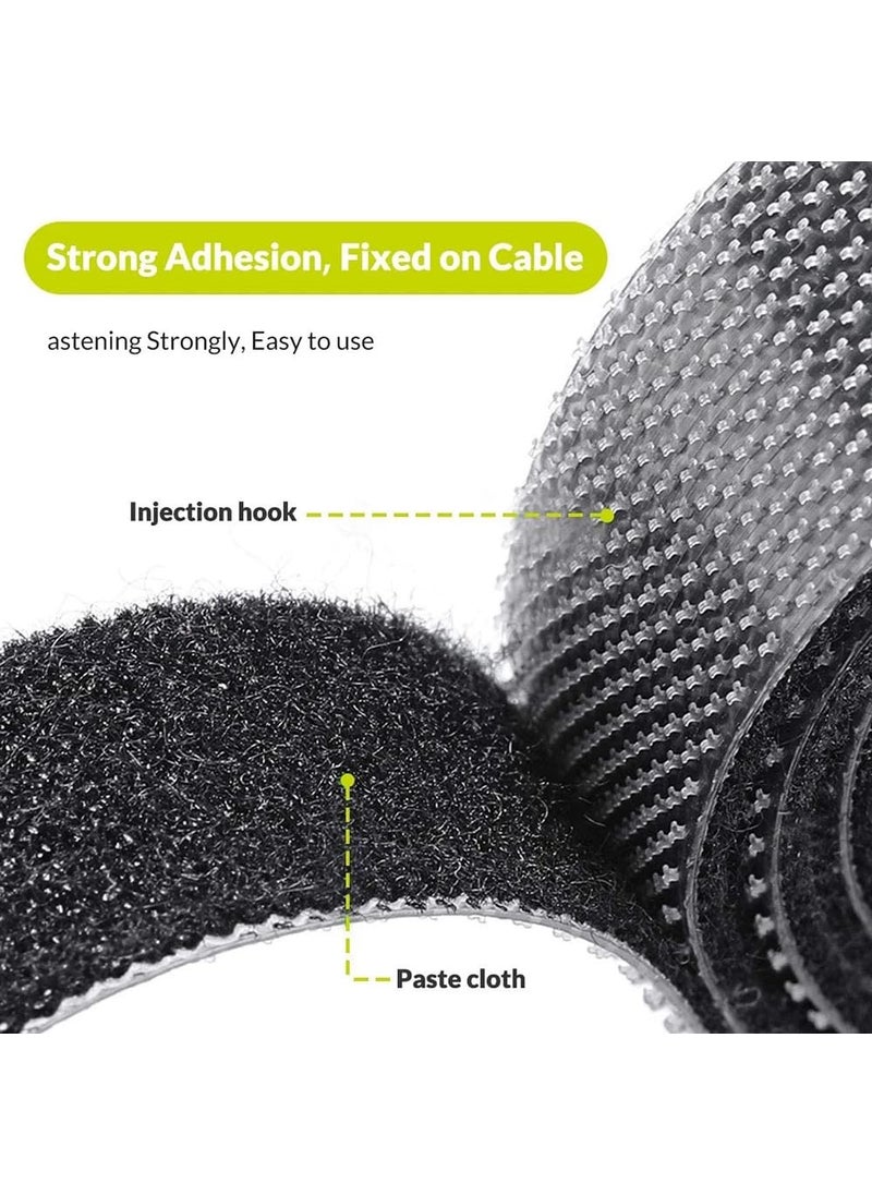 OIVO INDIA OIVO INDIA Adhesive Cable Organiser Cord Management System for PC TV Home Theater Speaker Reusable Cable Straps for Desk WFH Accessories Reusable Cable Ties 1m Roll Pack of 7  - Image 5