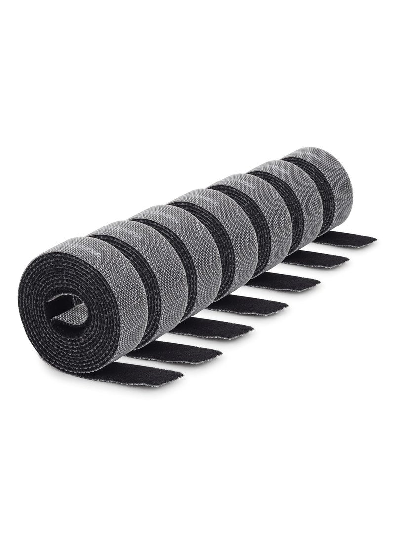 OIVO INDIA OIVO INDIA Adhesive Cable Organiser Cord Management System for PC TV Home Theater Speaker Reusable Cable Straps for Desk WFH Accessories Reusable Cable Ties 1m Roll Pack of 7  - Image 1