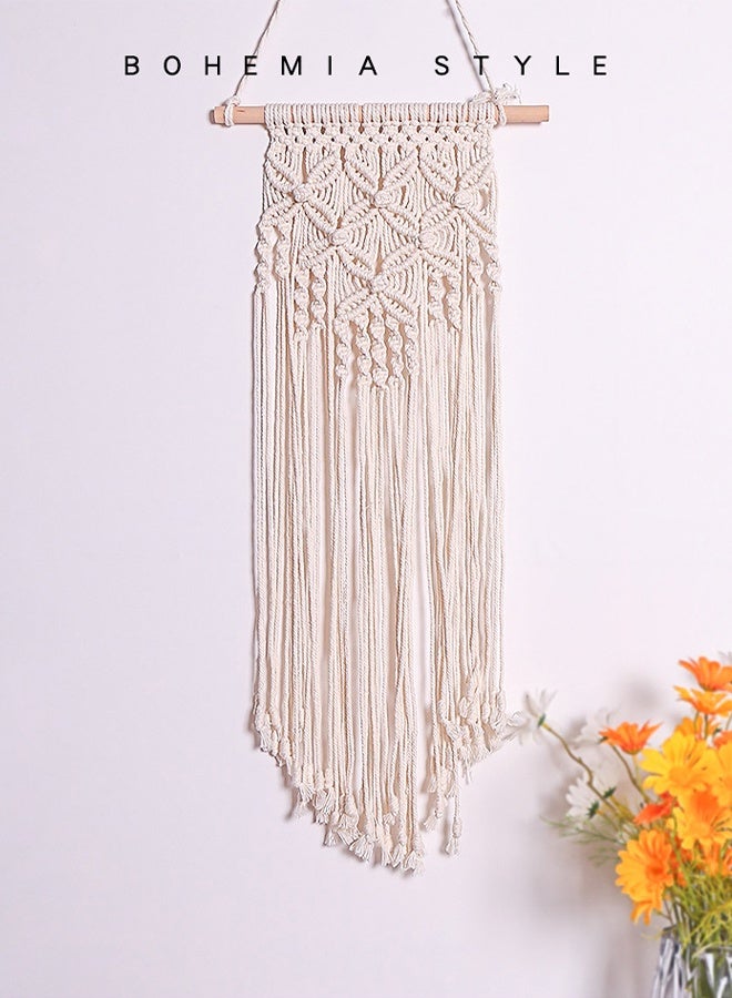 DUNISO Weaving Bohemia Tapestry，Tassel Wall Hanging Decor，Cotton Rope Handmade Geometric Woven Tapestry，Rugged，Suitable for Apartment, Nursery, Party Decorations, Nursery, Gallery, Wedding - Image 4