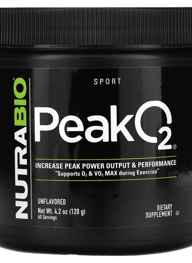 NutraBio Peak O2 Unflavored 4.2 oz (120 g) - Image 1