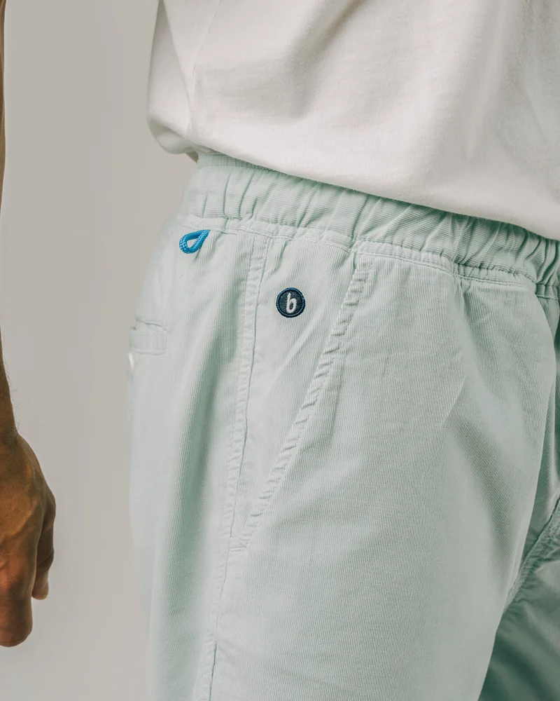 Brava Fabrics Corduroy Shorts Acqua 100% Organic Cotton