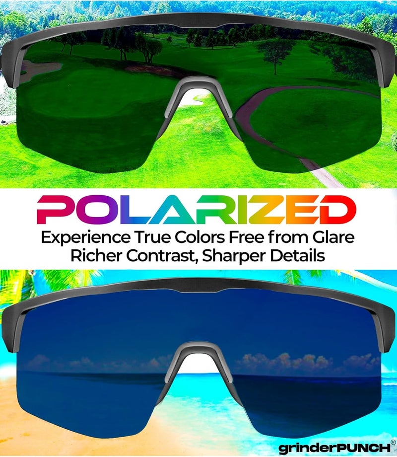 grinderPUNCH Running Baseball Sunglasses for Men Women Sports Cycling Glasses Softball Sunglasses UV400 Protection - Image 5