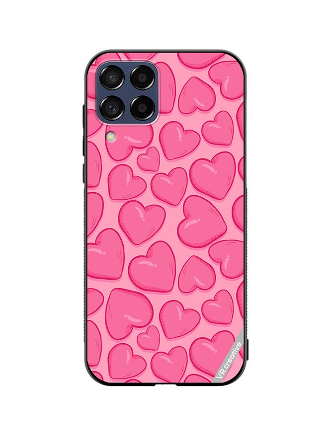 VR CREATIVE Protective Case Cover For Samsung Galaxy M53 Pink Herat Design Multicolour - Image 1