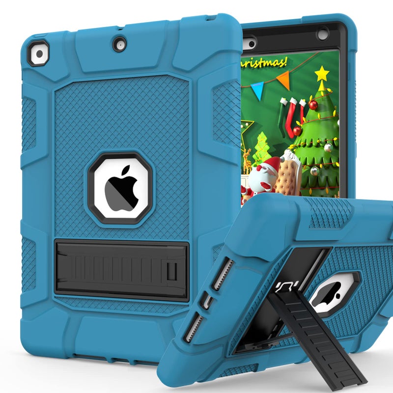 Rantice iPad 9th Generation Case iPad 8th Generation Case iPad 7th Generation Case Hybrid Shockproof Drop Protection Cover with Kickstand for iPad 102 202120202019 Released Steel BlueBlack