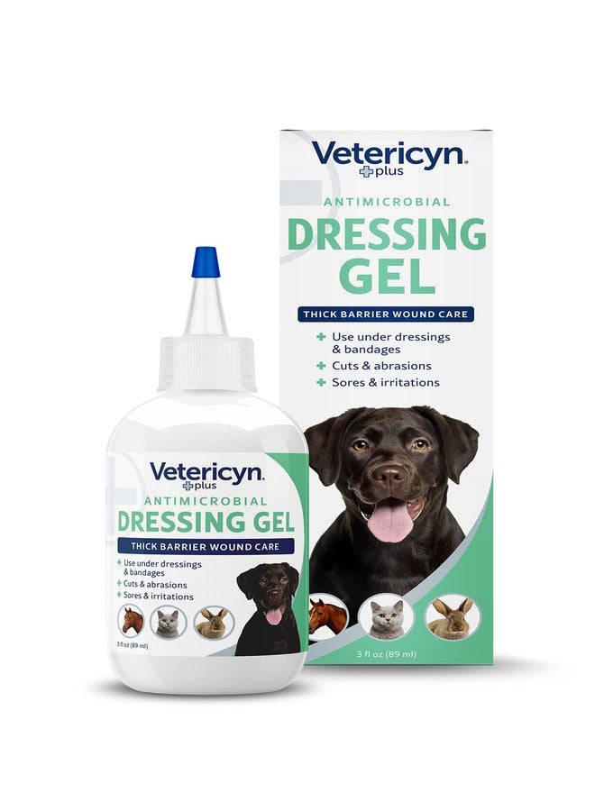 Vetericyn Plus Wound Dressing Gel for Animals| Thick Barrier Wound Care for Cats, Dogs, Horses, and Small Animals, Works on Wounds and Skin Irritations. 3 Ounces - Image 1