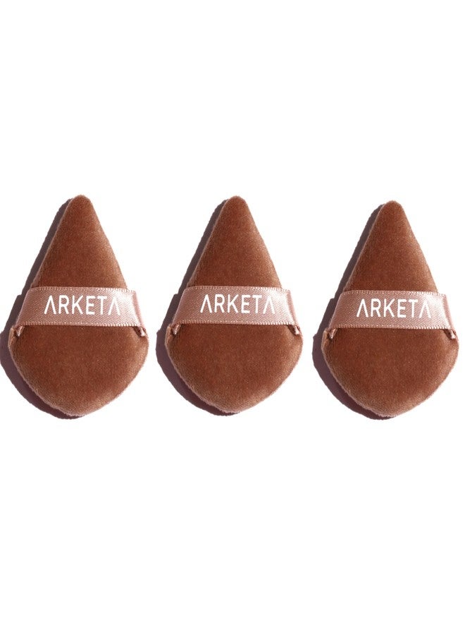 Arketa Cosmetics Brown Powder Puffs, Set of 3 - Image 1