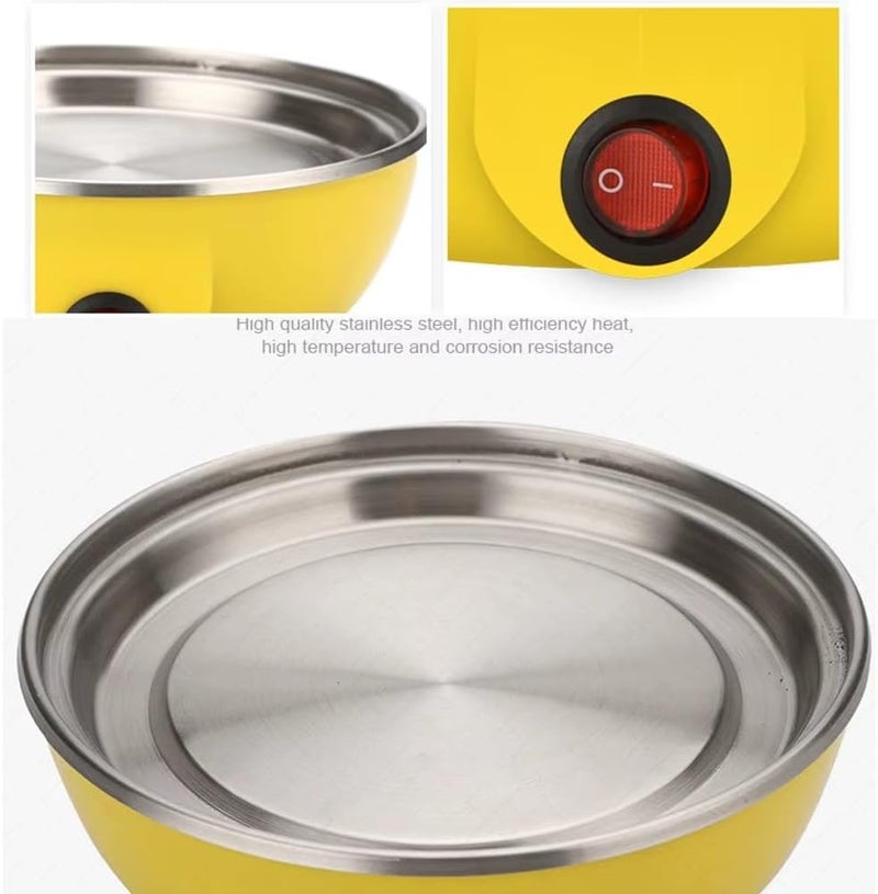 Biki Egg Boiler 350W – 7 Egg Capacity, Lightweight Electric Egg Cooker with Auto Shut-Off & Indicator Light | 350 | (Yellow/Clear) - Image 2