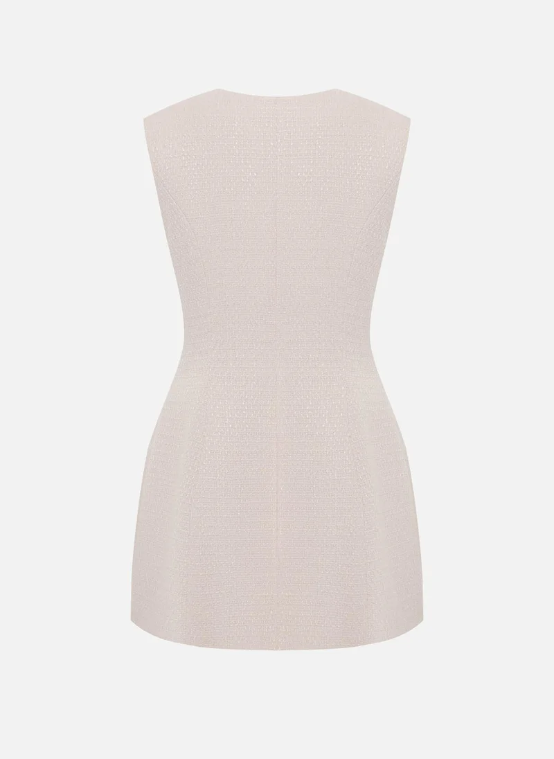 Lichi Sleeveless mini tweed dress