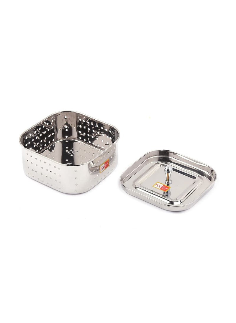 KCL - KCL Stainless Steel Square Paneer Maker/Mould/Strainer - 1 Unit (500 ML) - Image 1