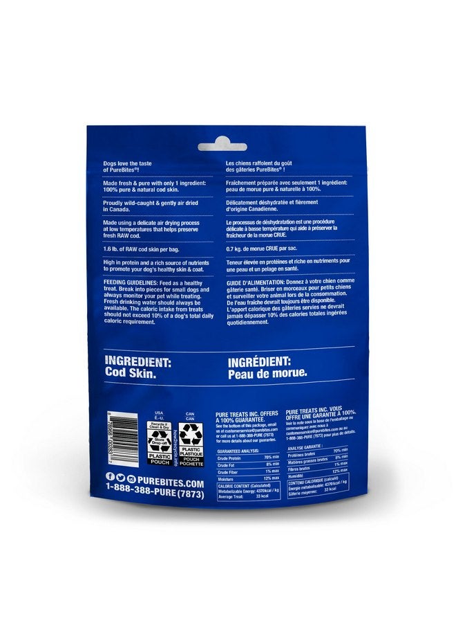 PureBites Cod Jerky Dog Treats, 1 Ingredient, Made in Canada, 4.8oz - Image 2