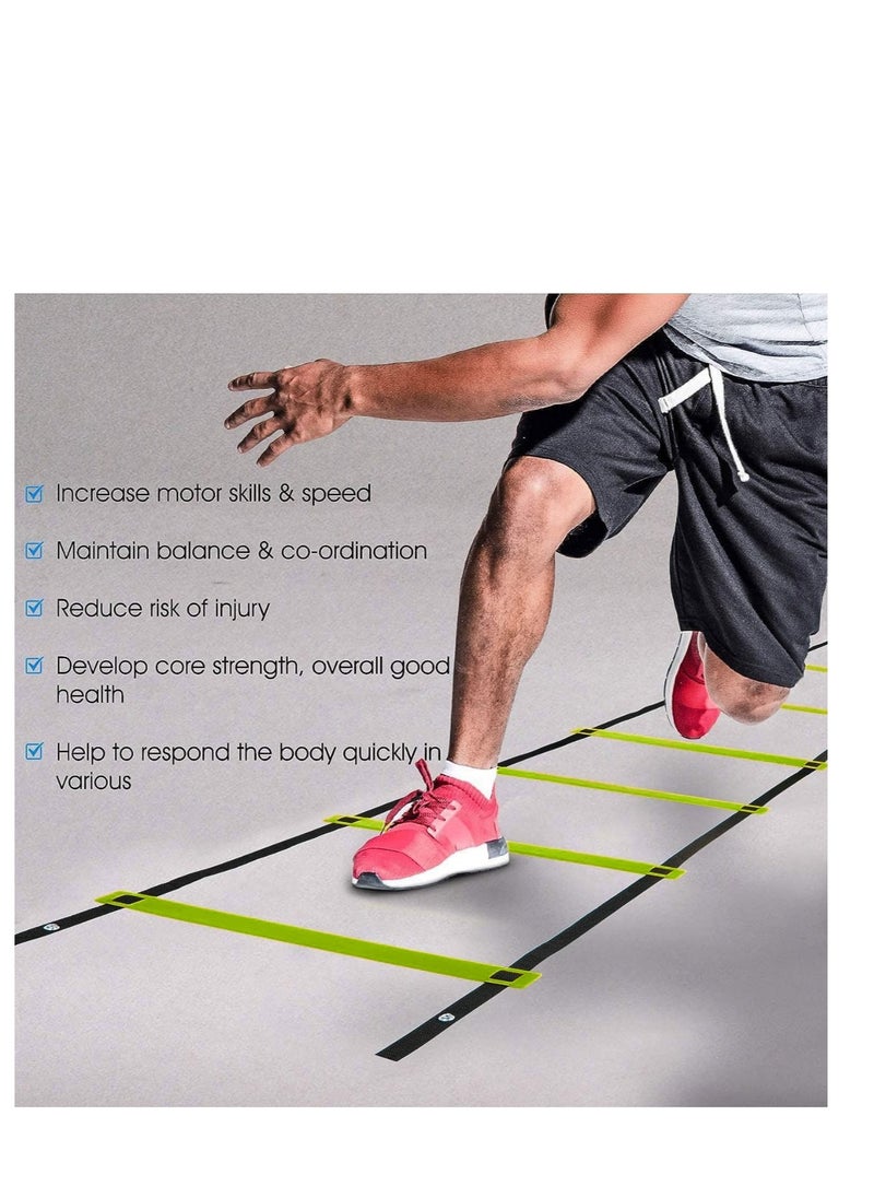 Spall Agility Ladder,12 Steps to 24 Steps Adjustable Speed Ladder Training Ladder Speed Training Equipment with Carry Bag, Football Flexibility Training Jumping Ladder  - Image 3