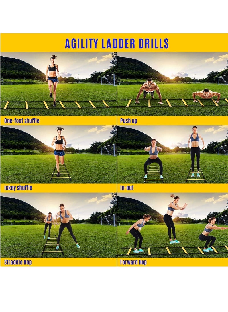 Spall Agility Ladder,12 Steps to 24 Steps Adjustable Speed Ladder Training Ladder Speed Training Equipment with Carry Bag, Football Flexibility Training Jumping Ladder  - Image 4