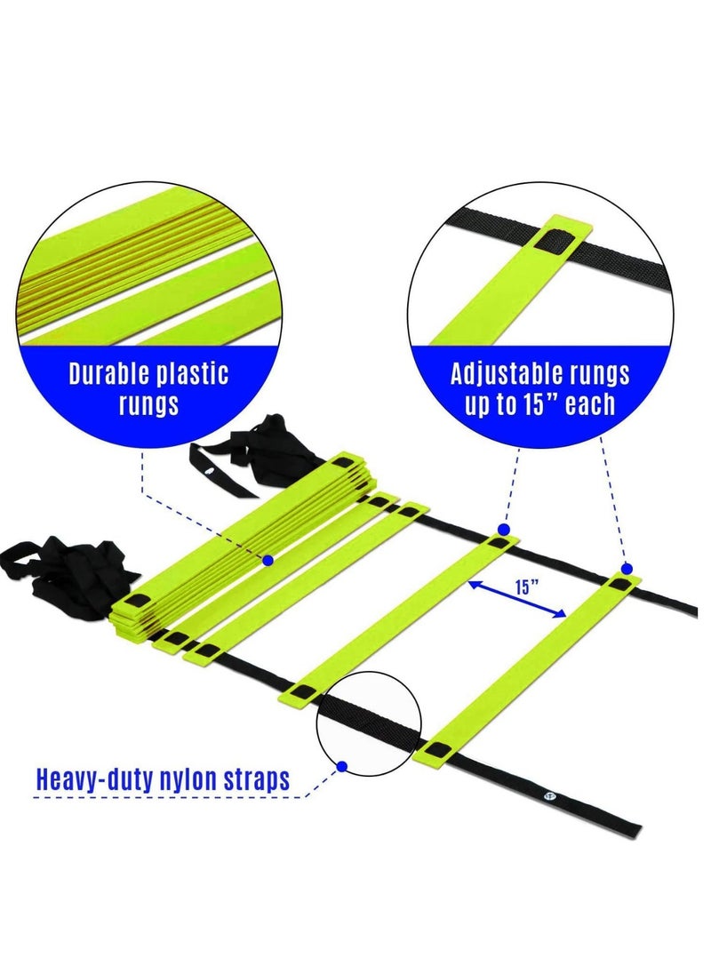 Spall Agility Ladder,12 Steps to 24 Steps Adjustable Speed Ladder Training Ladder Speed Training Equipment with Carry Bag, Football Flexibility Training Jumping Ladder  - Image 2