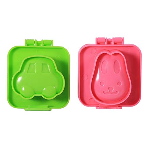 Ogrmar 6PCS Cartoon Cute Boil Egg Mold/Fish Car Heart Shape Egg Sushi Rice Mold Mould/Decorating Fondant Cake Tool (6 pcs) - Image 4