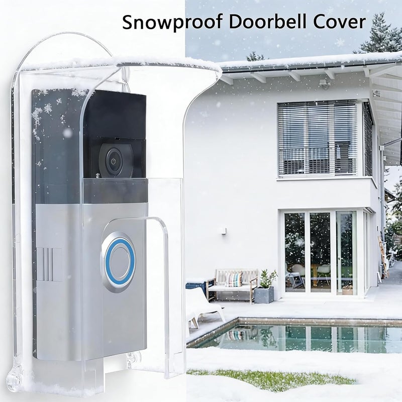 TEKCAM Plastic Doorbell Cover Compatible with Ring Doorbell/Google Nest/Arlo/Kasa/Blink 1st Gen Doorbell, Anti Glare, Weatherproof Rain Cover, Mainly for Doorbell Wired (Watch Cover Size &Install Video) - Image 5