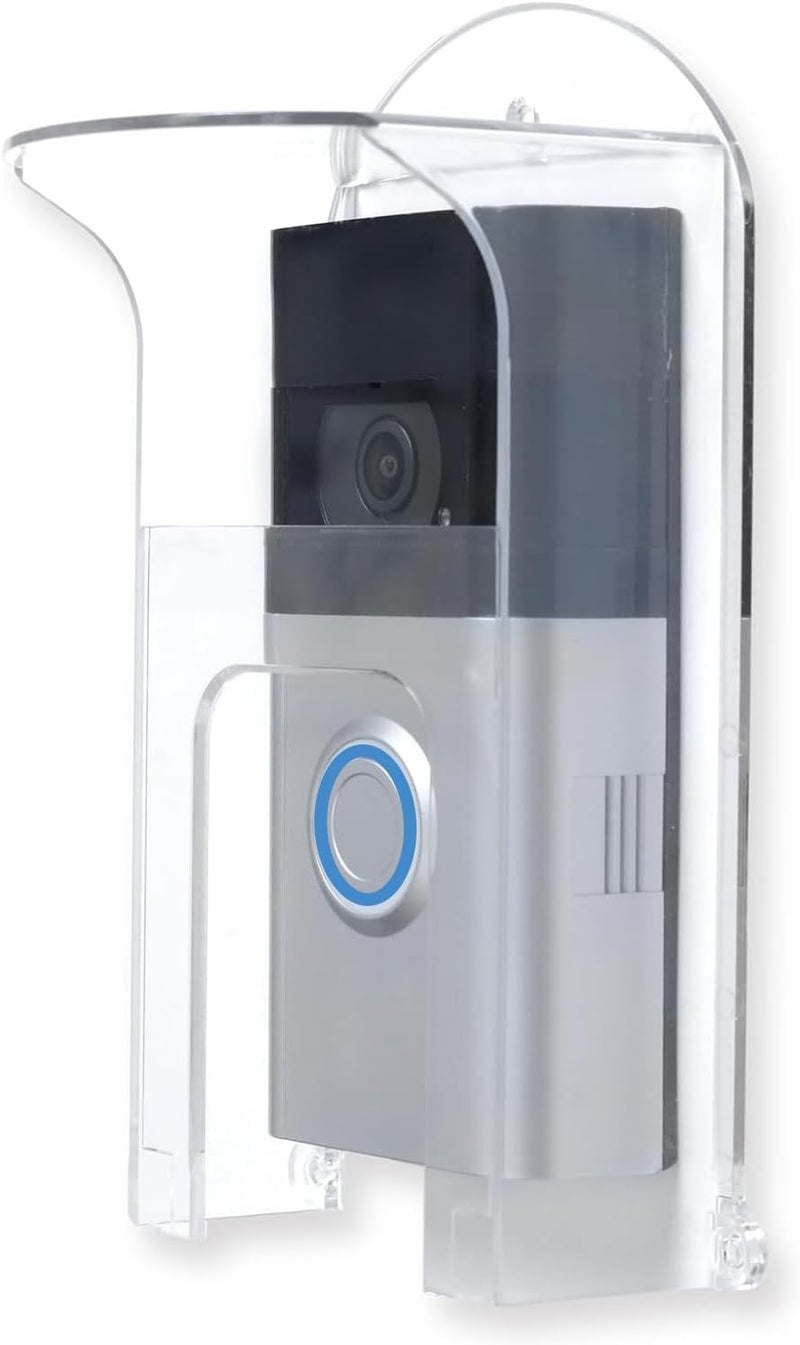TEKCAM Plastic Doorbell Cover Compatible with Ring Doorbell/Google Nest/Arlo/Kasa/Blink 1st Gen Doorbell, Anti Glare, Weatherproof Rain Cover, Mainly for Doorbell Wired (Watch Cover Size &Install Video) - Image 1