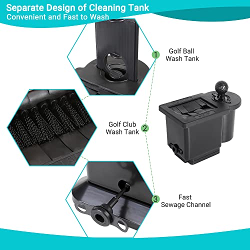 10L0L Golf Cart Ball Washer and Club Head Cleaner Kit Detachable Golf Club Head and Ball Washer Golf Cleaner for EZGO Club Car Yamaha - Image 5