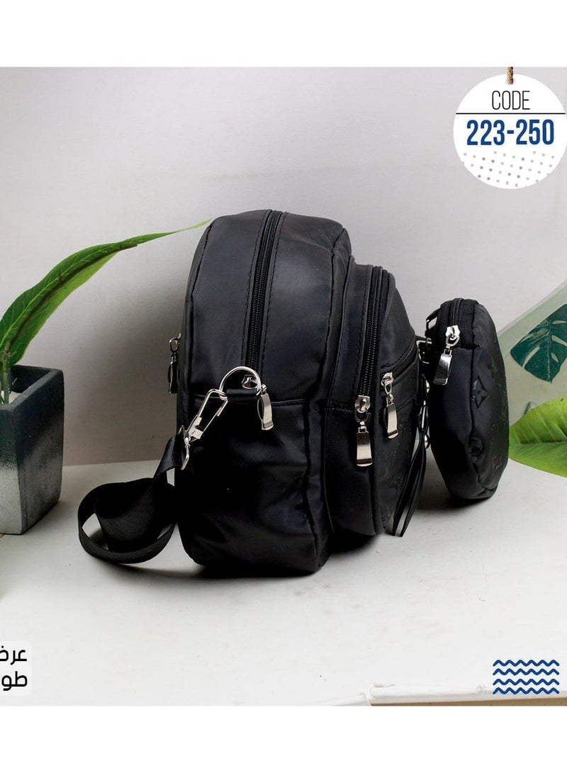 Black waterproof women's crossbody bag with a small purse  - Image 3