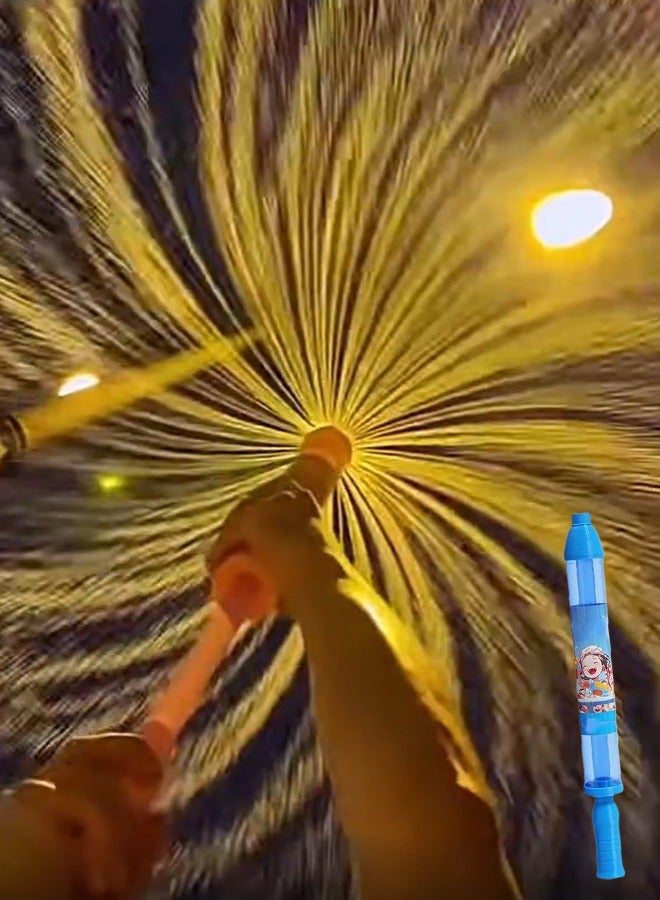 VUCATIN Water Fireworks Toys Firework Water Gun Toy Splash Spray Squirt Water Toy Gun Outdoor Water Spray Sprinkler Push Water Gun Water Play Sprinkler Outdoor Activities Pool Game (Blue) - Image 1