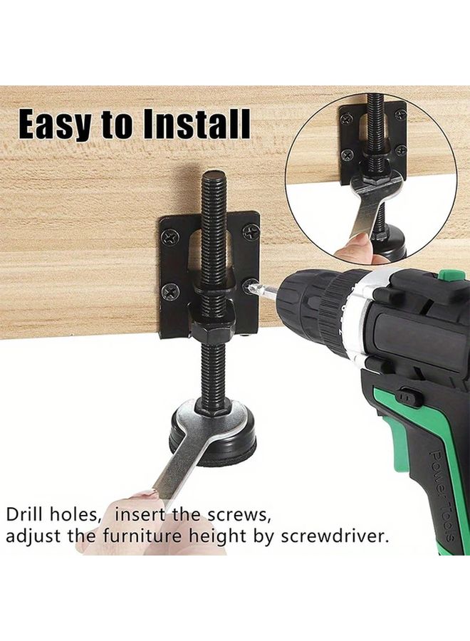 4pcs Heavy Duty Adjustable Leveling Feet Industrial Grade Anti Rust Chemical Resistant - Image 2