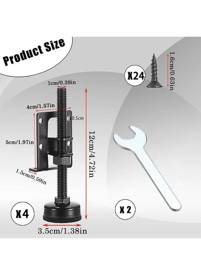 4pcs Heavy Duty Adjustable Leveling Feet Industrial Grade Anti Rust Chemical Resistant - Image 4