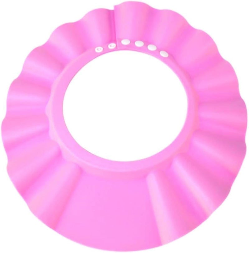Safe Shampoo Shower Bathing Protection Bath Cap Soft Adjustable Visor Hat for Toddler, Baby, Kids, Children (pink)