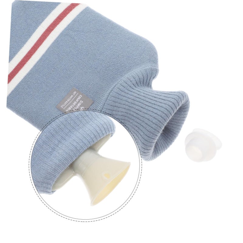 Fuzzy Plush Hot Water Bottle for Menstrual Cramps Hand Feet Warmer Portable Heating Pad - Image 4
