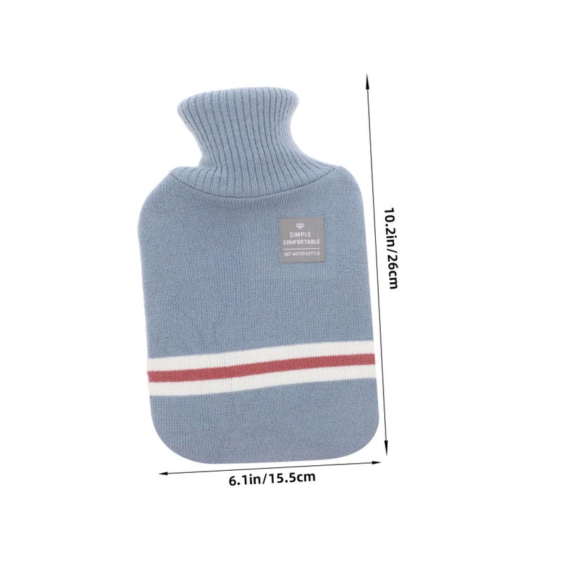 Fuzzy Plush Hot Water Bottle for Menstrual Cramps Hand Feet Warmer Portable Heating Pad - Image 3