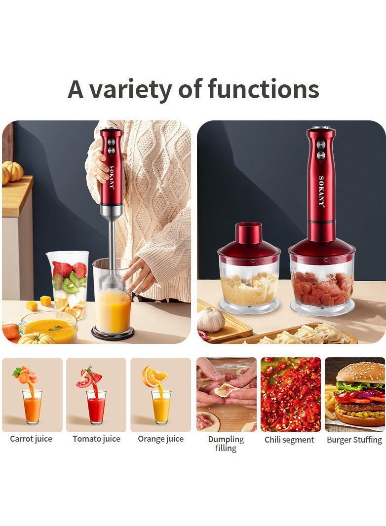 sokany Electric Hand Blender,5-in-1 Multifunction Stainless Steel Handheld Electric Blender,Hand Blender,600W - Image 3
