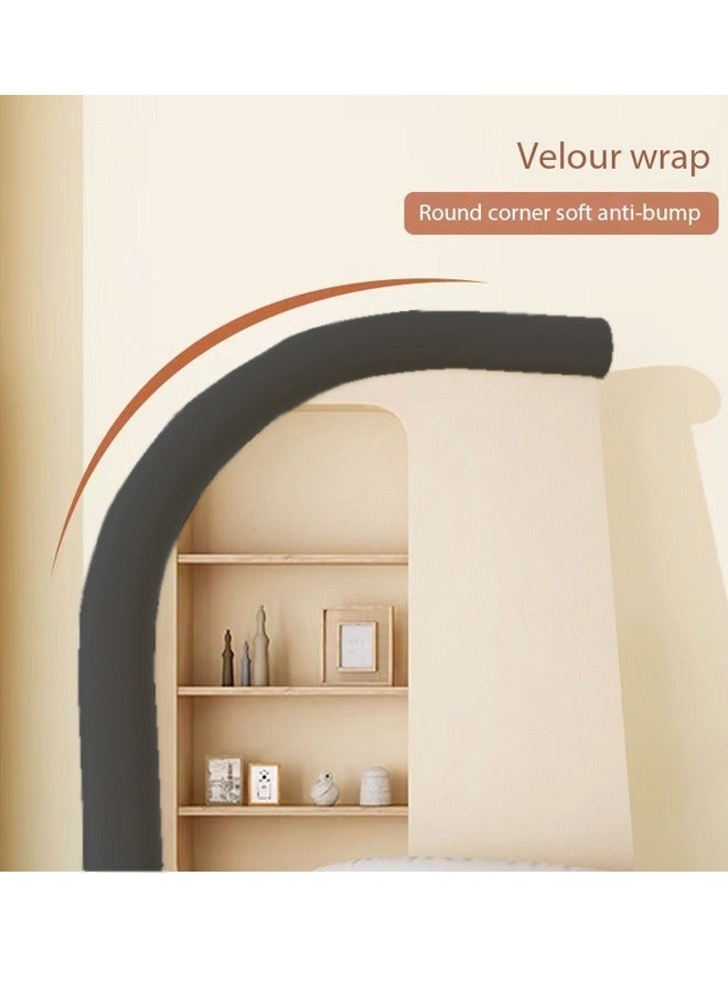 رافين تصميم قوس إسكندنافي حديث، مرآة بطول كامل واقفة معلقة أو متكئة على الحائط، مرآة أرضية كبيرة لغرفة النوم، مرآة تزيين، مرآة مثبتة على الحائط، إطار خشبي، زاوية مستديرة 70 × 170 سم الأسود - Image 4